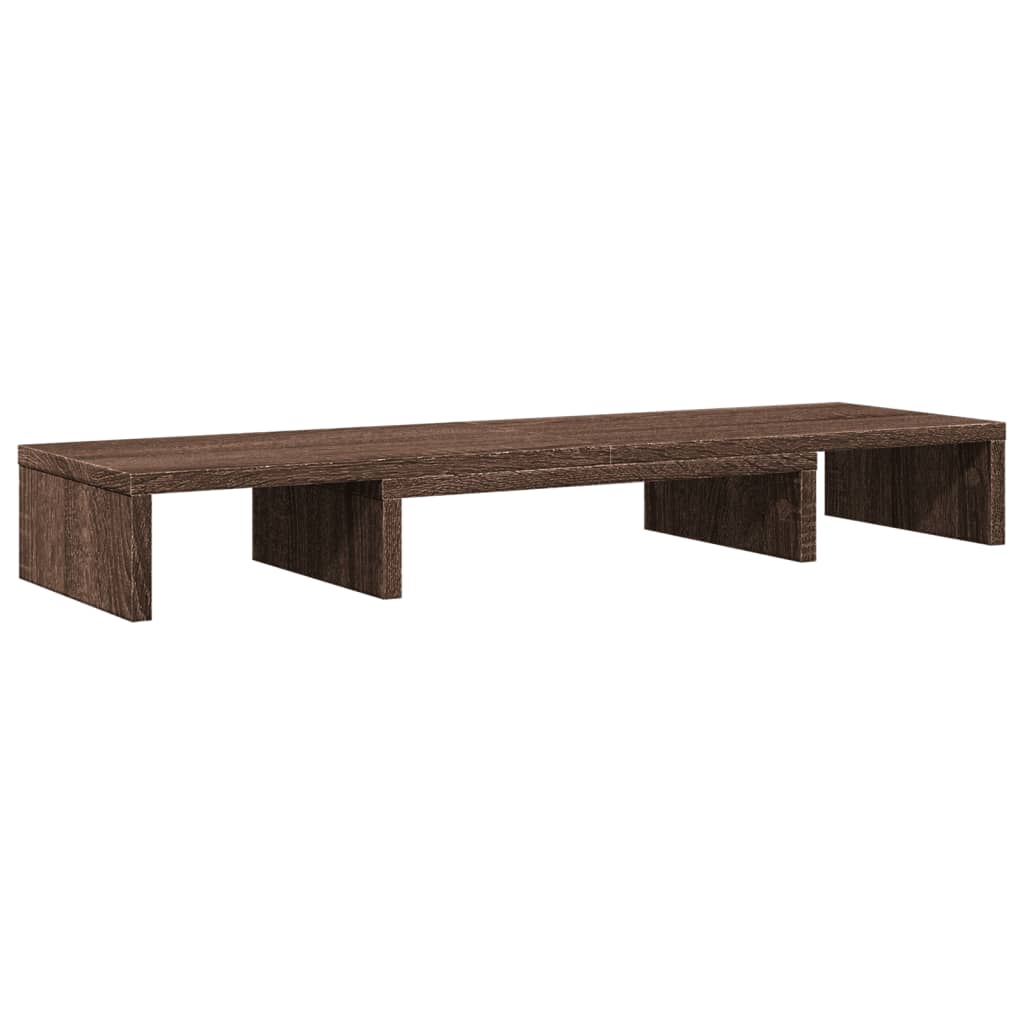 Vidaxx support de moniteur réglable 80x24x10,5 cm bois chêne brun
