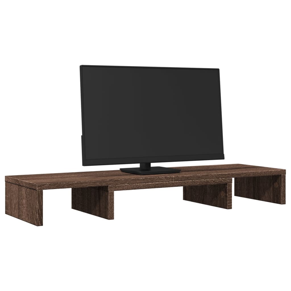Vidaxx support de moniteur réglable 80x24x10,5 cm bois chêne brun