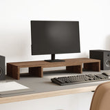 Vidaxx support de moniteur réglable 80x24x10,5 cm bois chêne brun