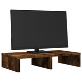 Vidaxxl support pour moniteur 50x27x10 cm bois traité, chêne fumé
