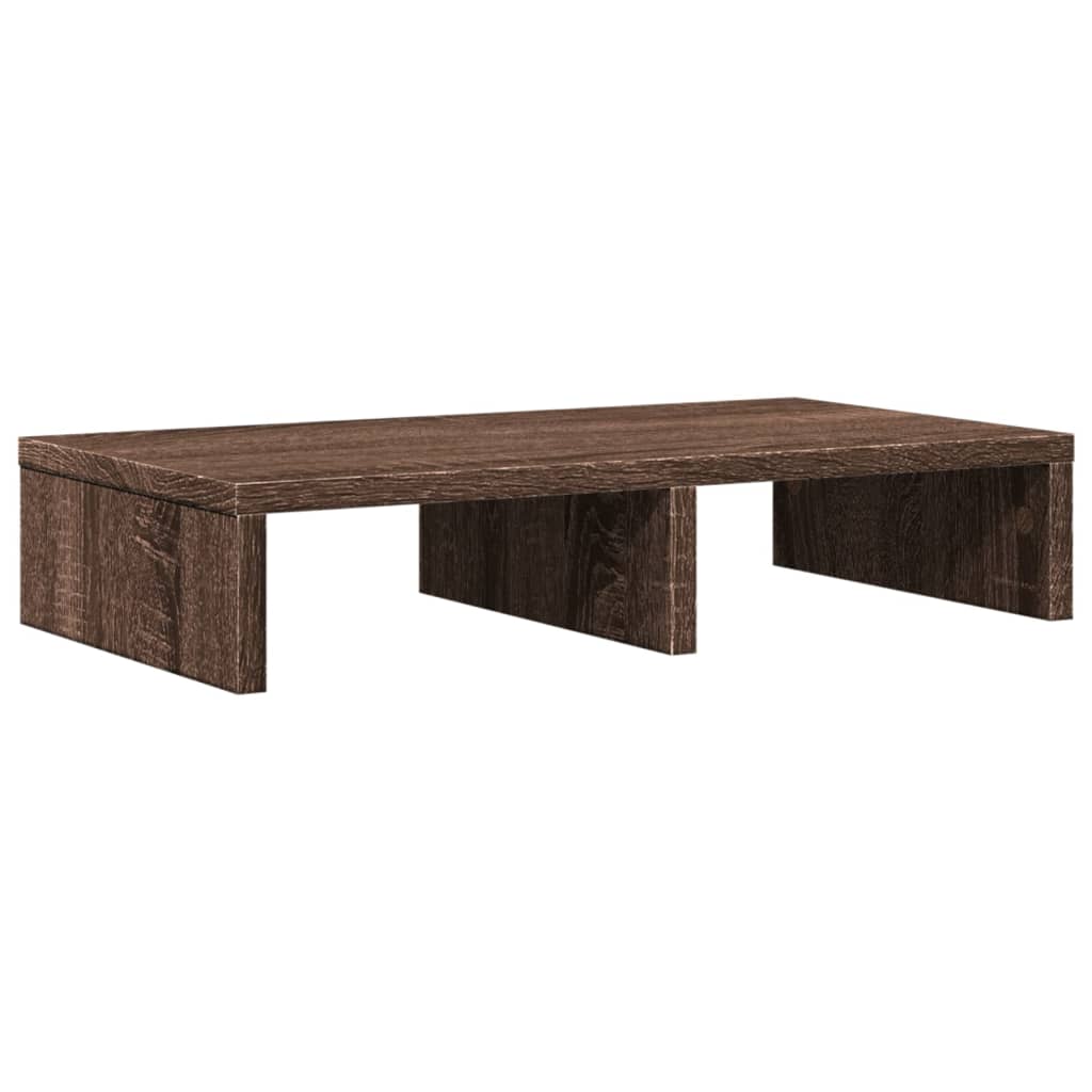 Vidaxxl support pour moniteur 50x27x10 cm bois d'ingénierie chêne brun