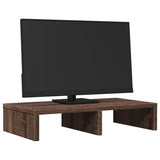 Vidaxxl support pour moniteur 50x27x10 cm bois d'ingénierie chêne brun