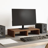 Vidaxxl support pour moniteur 50x27x10 cm bois d'ingénierie chêne brun