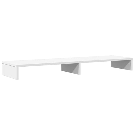 VidaXL support pour moniteur 100x27x10 cm bois d'ingénierie blanc