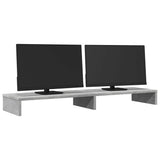 Vidaxxl support pour écran 100x27x10 cm bois d'ingénierie béton gris
