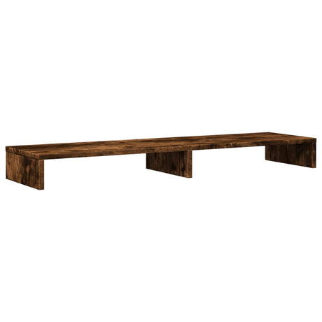 VidaXL support pour moniteur 100x27x10 cm bois traité, chêne fumé