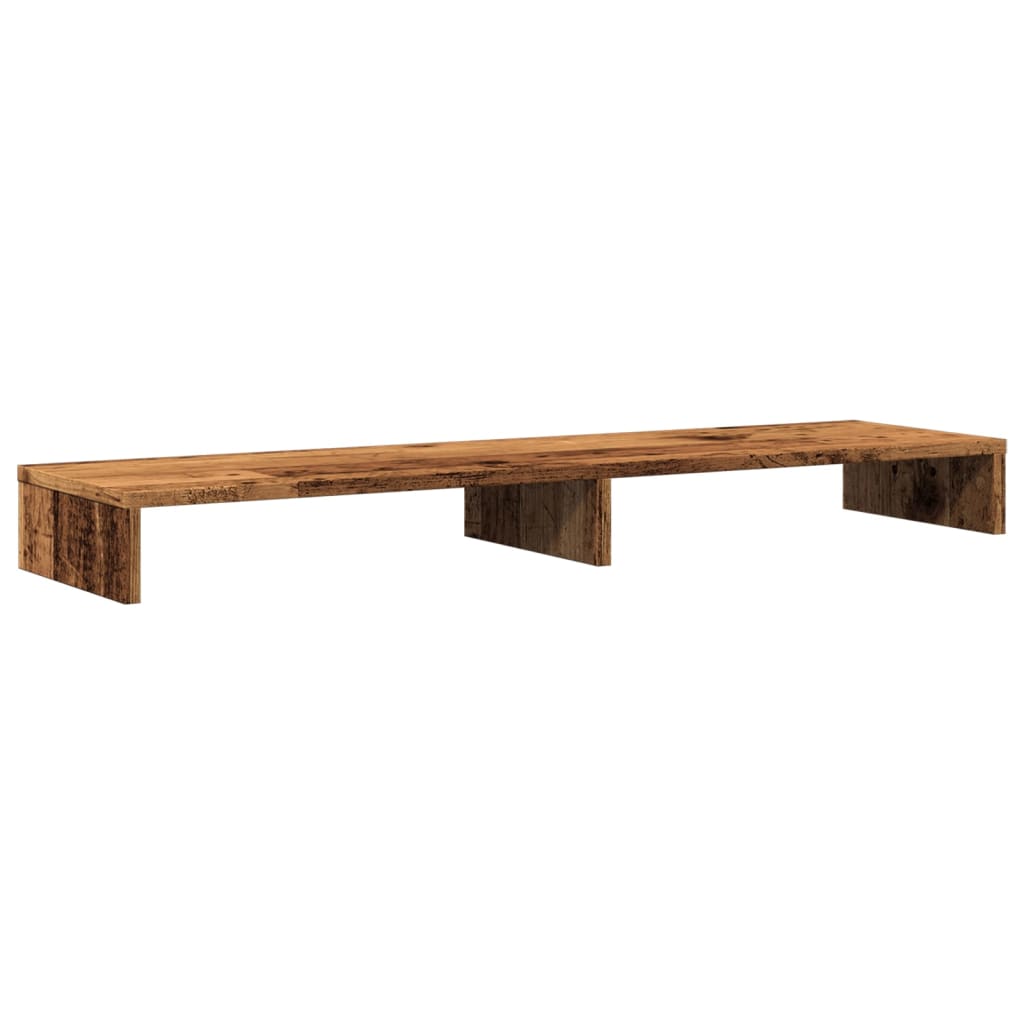 Vidaxxl support pour moniteur 100x27x10 cm bois traité, couleur bois ancien