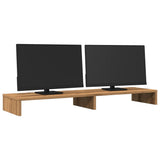 VidaXL Support pour moniteur 100x27x10 cm bois travaillé, chêne artisanal