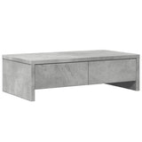 Vidaxxl support pour écran avec tiroirs 50x27x15 cm bois d'ingénierie gris béton