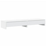 Vidaxl Monitor Stand con cajones 100x27x15 cm de madera procesada blanca