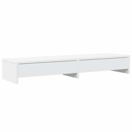 Vidaxxl support pour écran avec tiroirs 100x27x15 cm bois d'ingénierie blanc