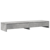 Vidaxxl support pour écran avec tiroirs 100x27x15 cm bois d'ingénierie gris béton