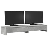 Vidaxxl support pour écran avec tiroirs 100x27x15 cm bois d'ingénierie gris béton