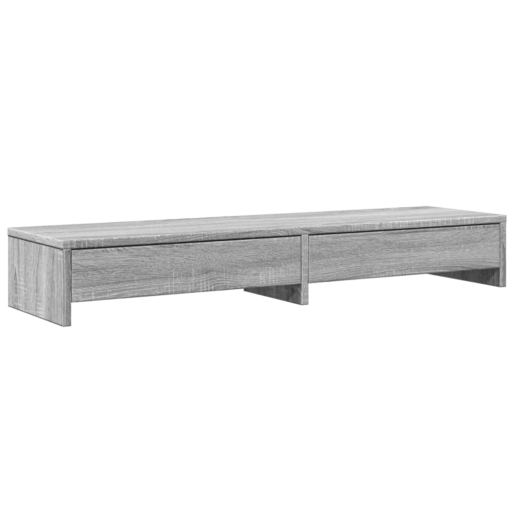 VidaXL monitor stand with drawers 100x27x15 cm wood gray sonoma oak