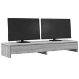 Vidaxxl support pour moniteur avec tiroirs 100x27x15 cm bois gris chêne sonoma