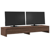 Vidaxxl support pour moniteur avec tiroirs 100x27x15 cm bois couleur chêne marron