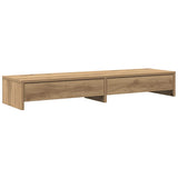 VidaXL Support pour moniteur avec tiroirs 100x27x15 cm bois chêne artisanal