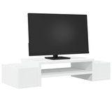 Vidaxxl support pour moniteur avec espace de rangement 70x27x15 cm bois fini blanc