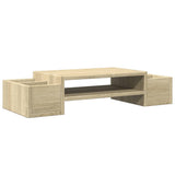 Vidaxxl support pour moniteur avec espace de rangement 70x27x15 cm bois chêne sonoma