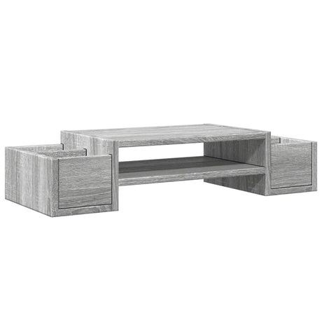 Vidaxxl support pour moniteur avec espace de rangement 70x27x15 cm bois gris sonoma