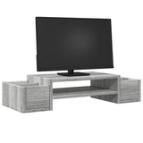 Vidaxxl support pour moniteur avec espace de rangement 70x27x15 cm bois gris sonoma