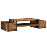 Vidaxxl support pour moniteur avec espace de rangement 70x27x15 cm bois, vieux bois