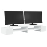 Vidaxl Monitor Stand med lagringsplass 100x27x15 cm Behandlet trehvit