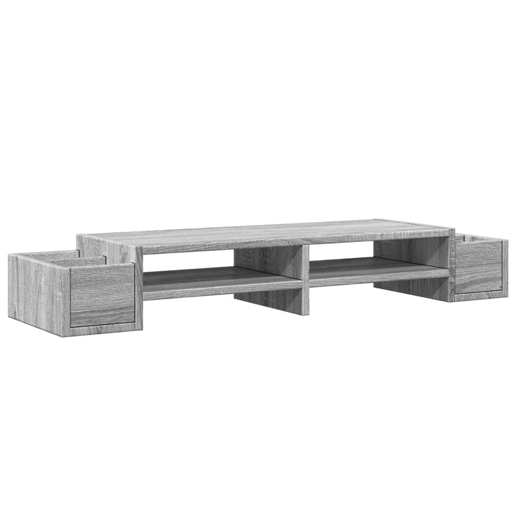 Vidaxx support pour moniteur espace de rangement 100x27x15 cm bois gris sonoma