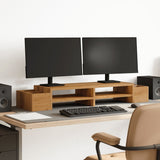 Vidaxxl support pour moniteur espace de rangement 100x27x15 cm bois chêne artisanal