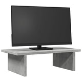 Vidaxxl support pour écran 50x27x15 cm bois d'ingénierie béton gris