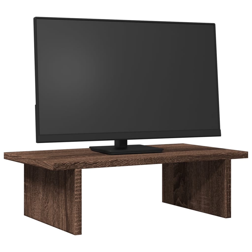Vidaxxl support pour écran 50x27x15 cm bois d'ingénierie chêne brun