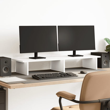 Vidaxx support pour moniteur 100x27x15 cm bois d'ingénierie blanc