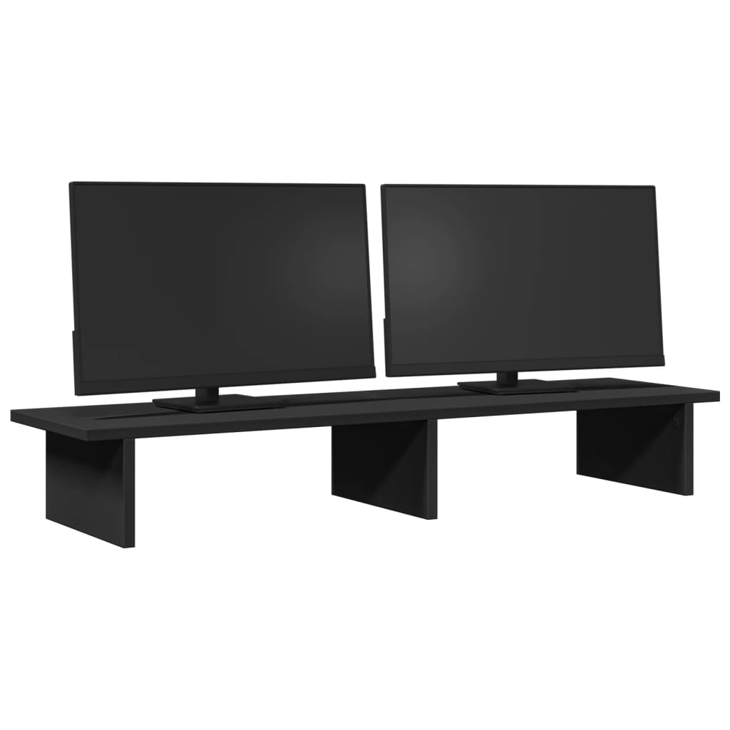 Vidaxl Monitor Standard 100x27x15 cm Przetworzone drewniane drewniane czarne