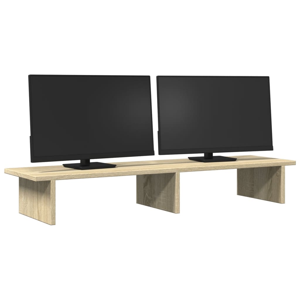 Vidaxl Monitor Standard 100x27x15 cm Processus en bois de chêne sonoma -colore