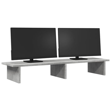 Vidaxxl support pour écran 100x27x15 cm bois d'ingénierie béton gris