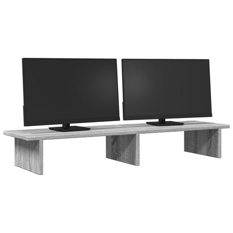 Vidaxxl support pour écran 100x27x15 cm bois d'ingénierie chêne sonoma gris