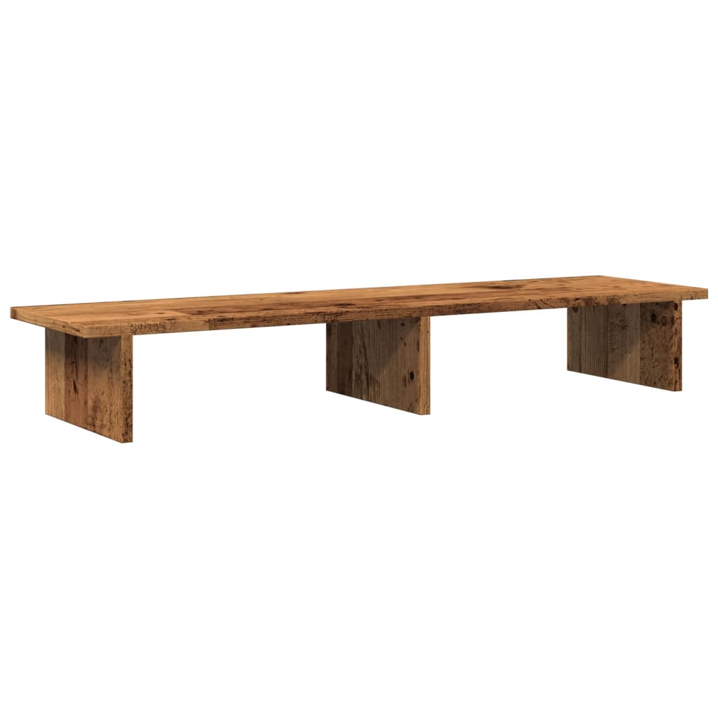 Vidaxxl support pour moniteur 100x27x15 cm bois traité, couleur bois ancien