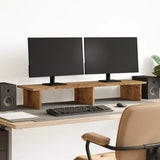 Vidaxxl support pour moniteur 100x27x15 cm bois traité, couleur bois ancien