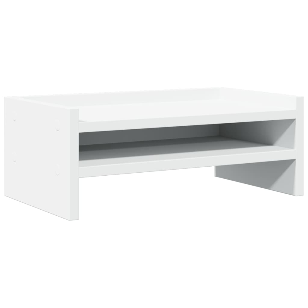 Vidaxl Monitor Stand 42x24x16 cm Bianco in legno elaborato