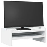 Support de moniteur Vidaxl 42x24x16 cm Blanc de bois transformé