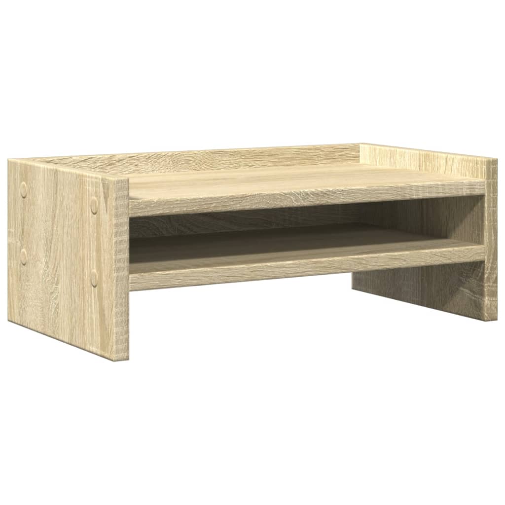 Soporte de monitor de Vidaxl 42x24x16 cm de madera procesada Sonoma Oak coloreed