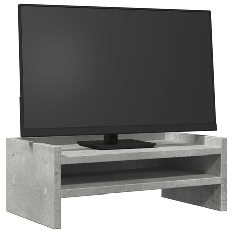 Vidaxxl support pour écran 42x24x16 cm dérivé du bois béton gris