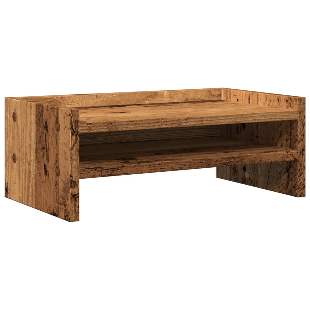 Vidaxxl support pour moniteur 42x24x16 cm bois fini, couleur bois ancien