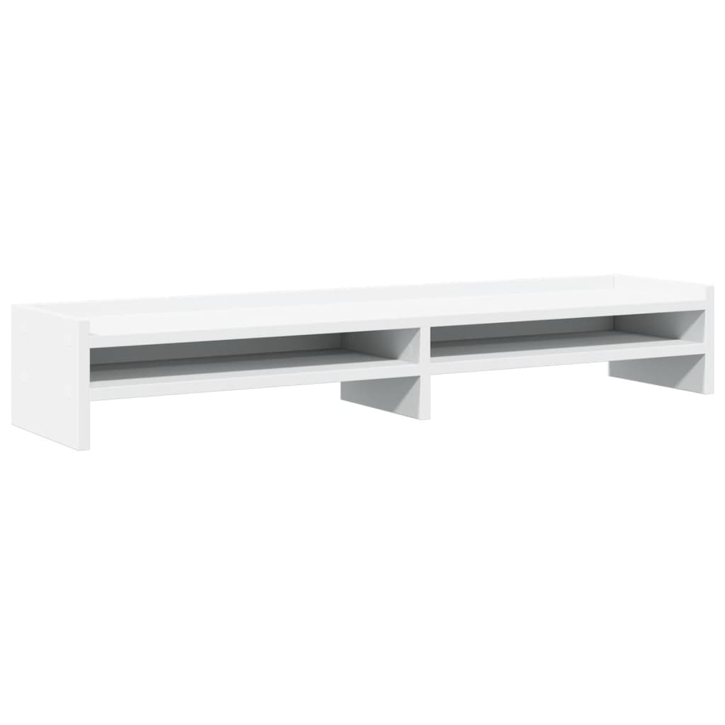 VidaXL support pour moniteur 100x24x16 cm bois d'ingénierie blanc