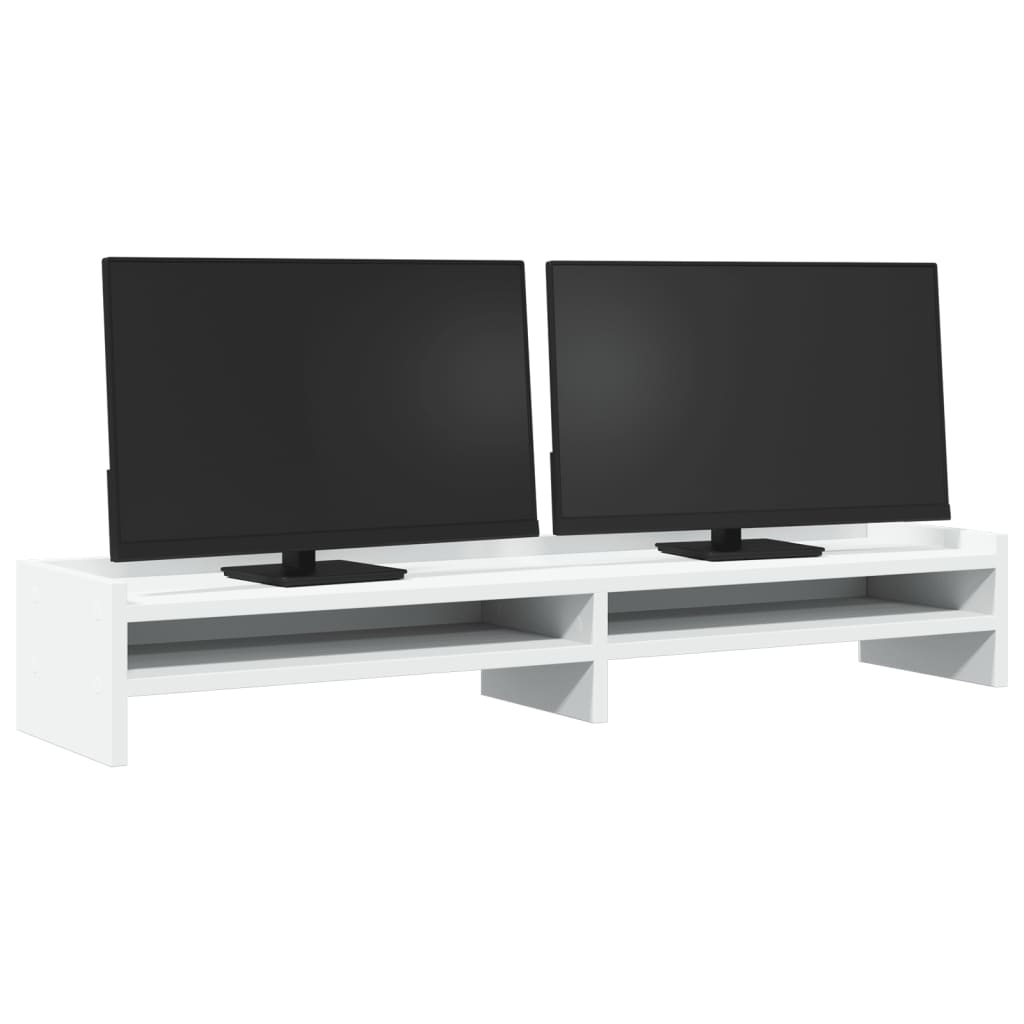 VidaXL support pour moniteur 100x24x16 cm bois d'ingénierie blanc
