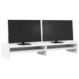VidaXL support pour moniteur 100x24x16 cm bois d'ingénierie blanc