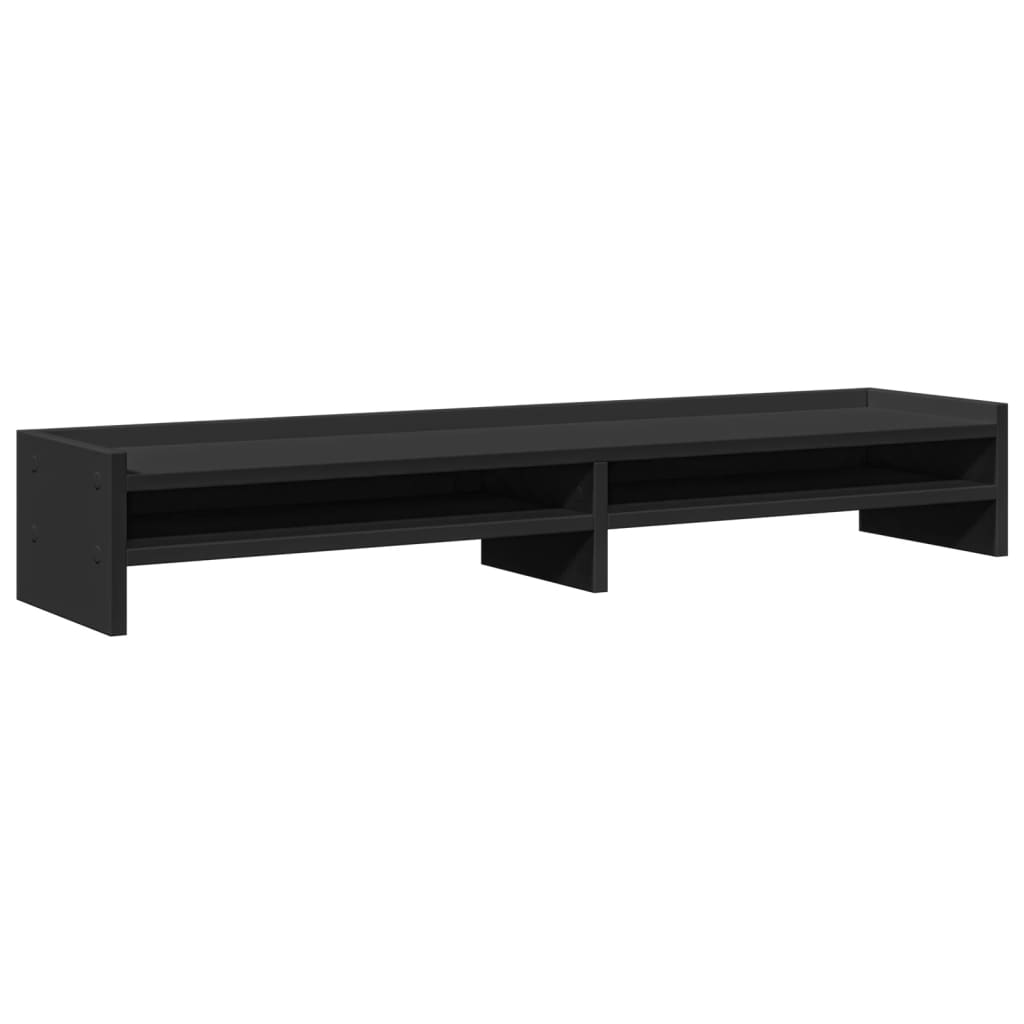Vidaxxl support pour moniteur 100x24x16 cm bois traité noir
