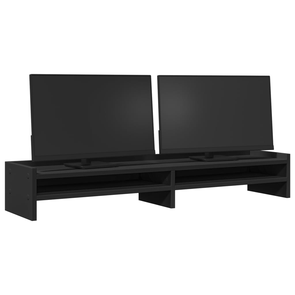Vidaxxl support pour moniteur 100x24x16 cm bois traité noir