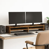 VidaXL support pour moniteur 100x24x16 cm bois traité, chêne fumé