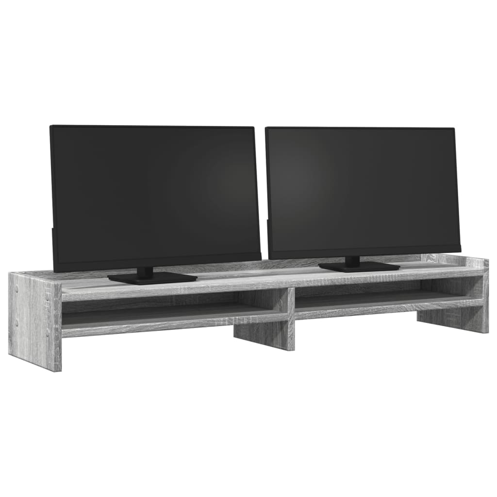 Vidaxxl support pour écran 100x24x16 cm bois d'ingénierie chêne sonoma gris